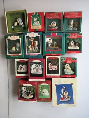 Hallmark Keepsake Ornament Lot of 15 Frosty Friends 1983-2003 in Box, Anniv Ed
